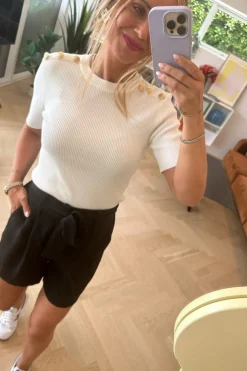 Vsgold Button Knit T-shirt