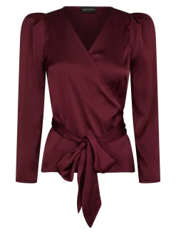 Vsjosie Solid Satin Blouse 167298
