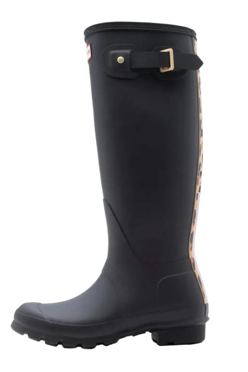 Womens Original Tall Leopard Backstrap Hfrw0004261blk