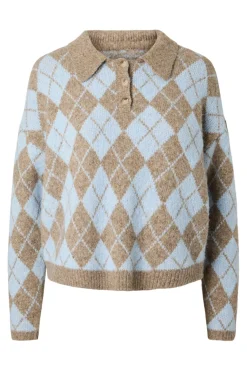 Yaschelli Ls Polo Knit Pullover
