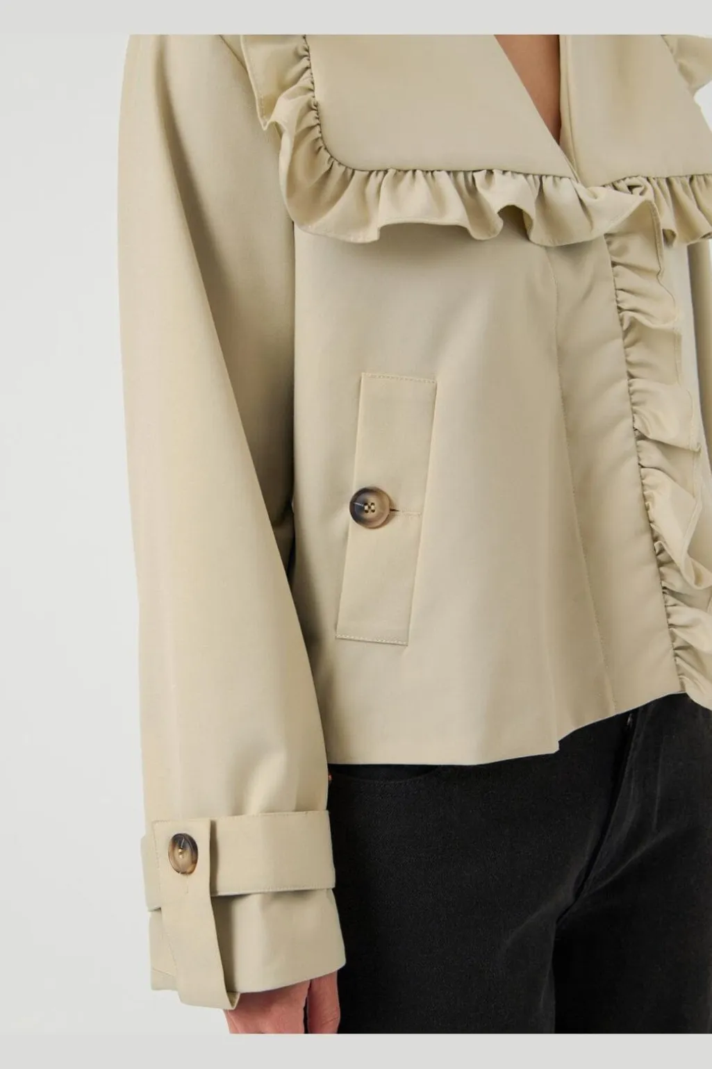 Yaselsana Ls Short Trenchcoat