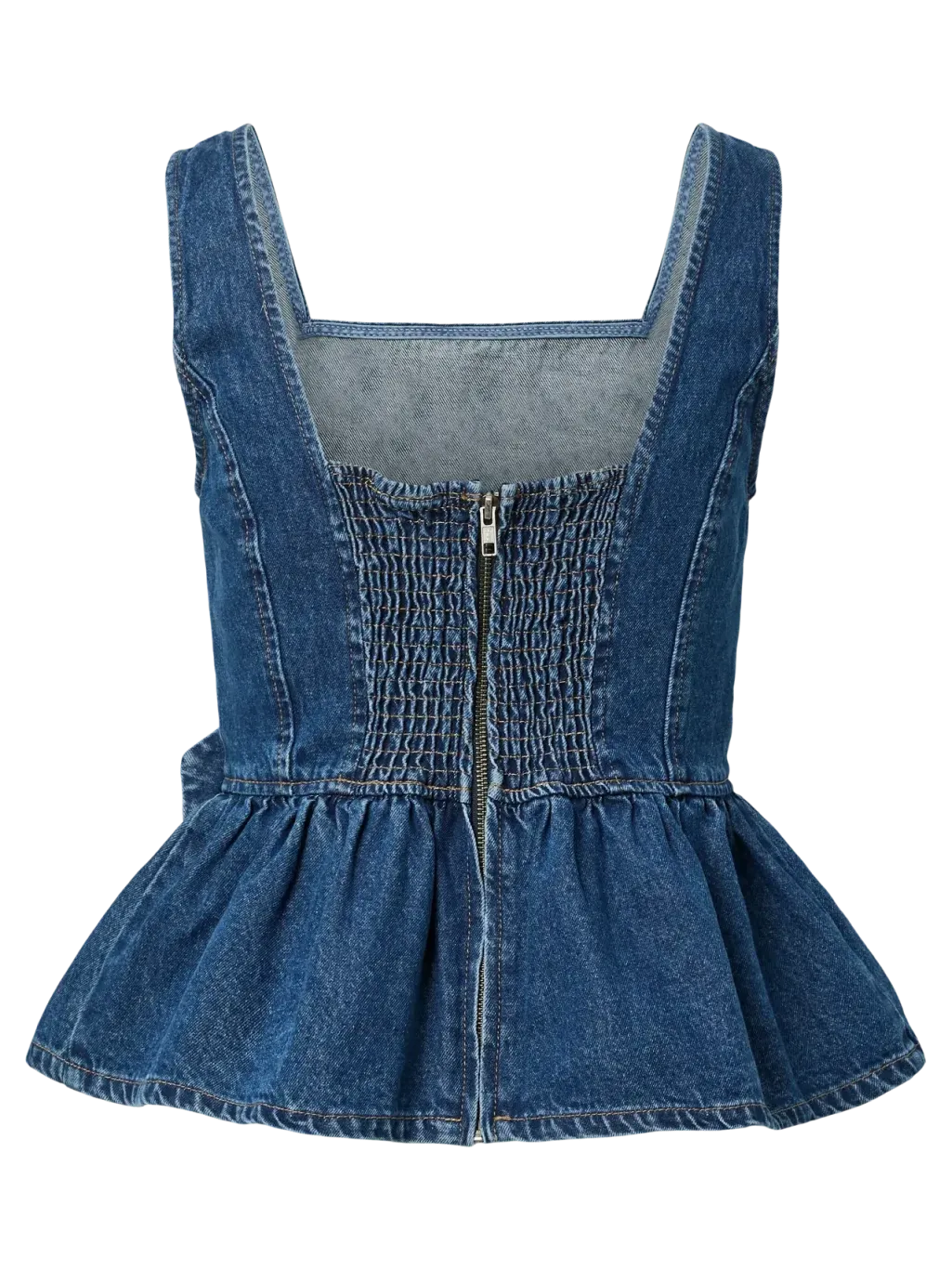 Yaselsie Sl Peplum Denim Top