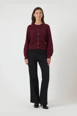 Yasjohi Ls Wool Blend Cardigan